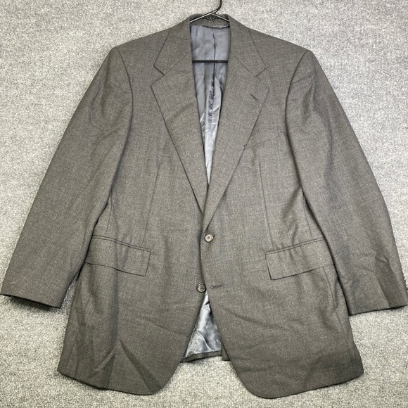 Vintage Polo Ralph Lauren Blazer Mens Grey 2 Button Sport Coat USA Made